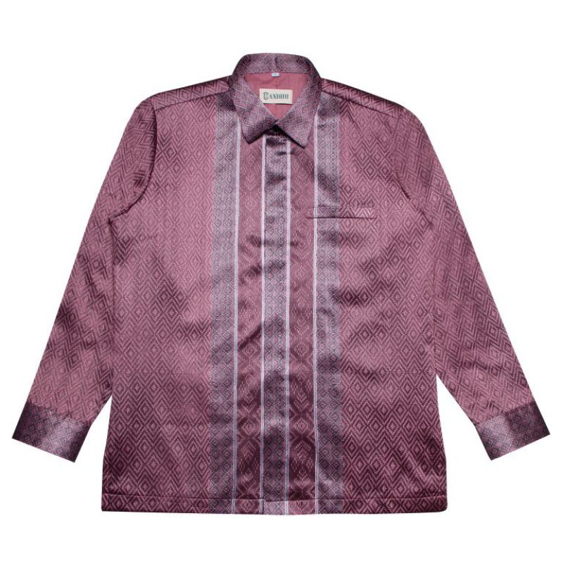 [READY NEW ARRIVAL] Kemeja Batik Tenun Pria Lengan Panjang - Kemeja Tenun Songket Jepara Original Wa