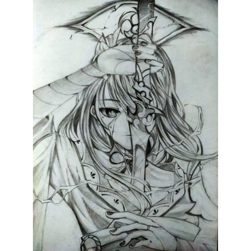 SKETSA ANIME/SEMI REALISTIC MURAH BANGED A4/A5 (custom)