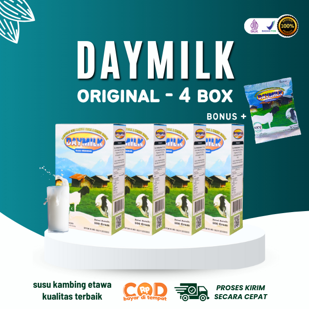 

DAYMILK Rasa Original Atasi pernafasan & Persendian - 4 Box + 1 Daymilk Saset