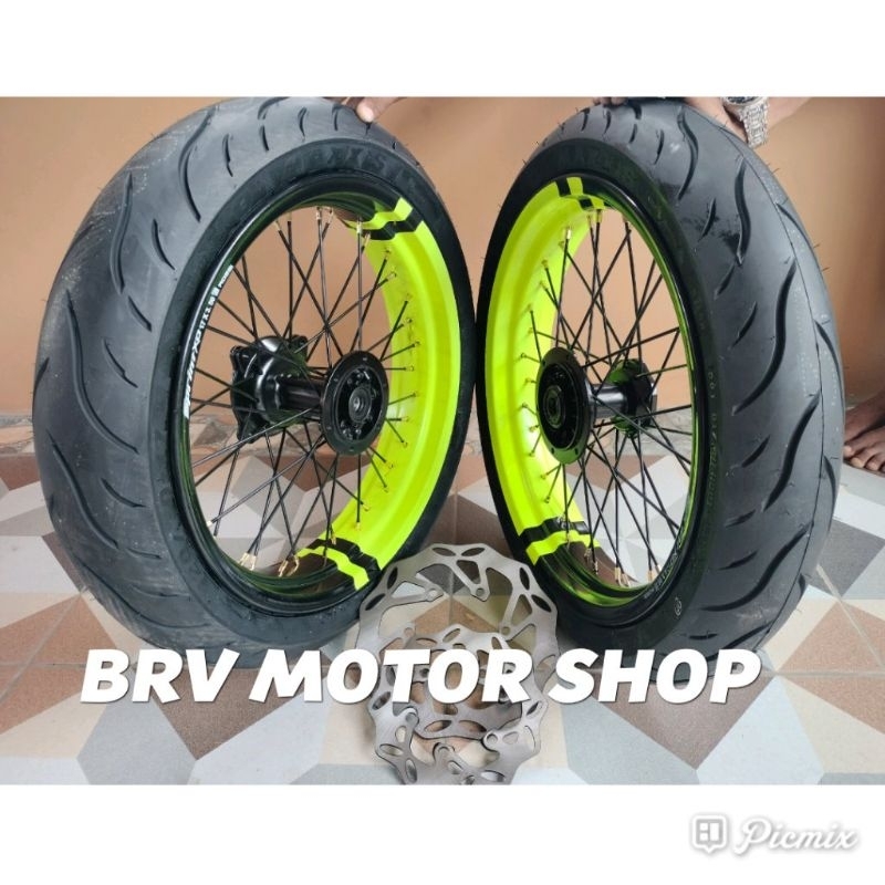 velg Supermoto klx150 d tracker150 - super moto KLX 300-350-17 Tromol ORI Full Set Ban