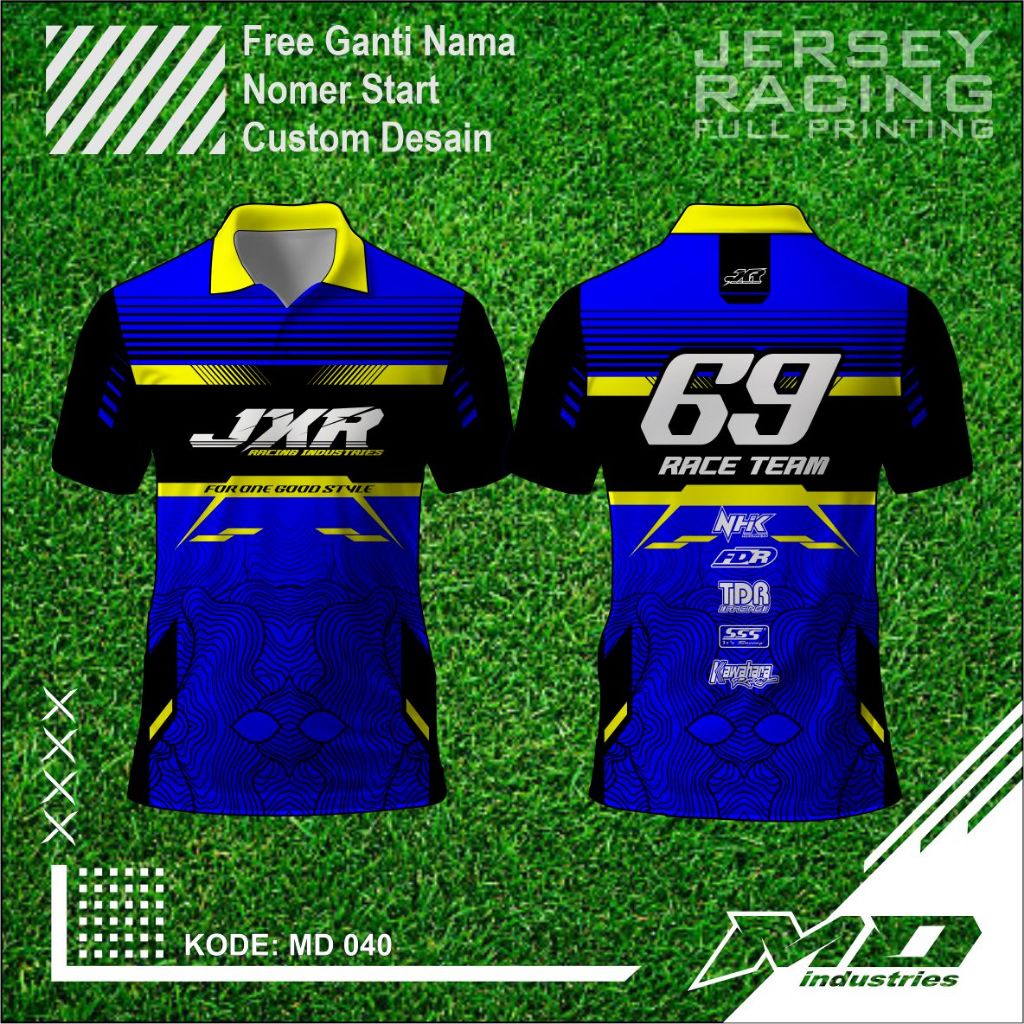 Jersey Balap Desain Keren - Baju Balap Racing Printing - Jersey Simple Keren