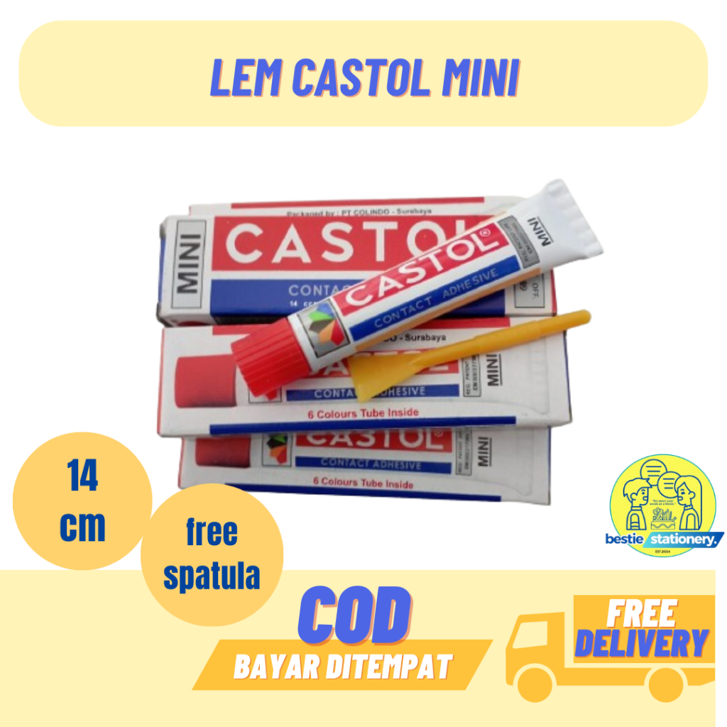 

JUAL SATUAN LEM CASTOL MINI & SEDANG FREE SPATULA MURAH