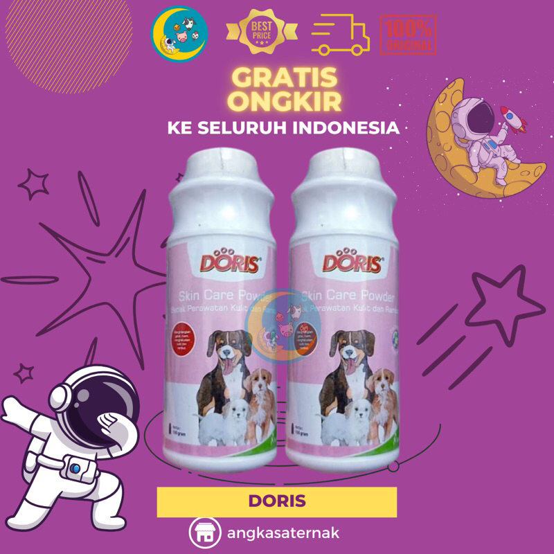 DORIS Skin Care 100 g - Bedak Perawatan dan Pengharum Kulit Untuk Anjing