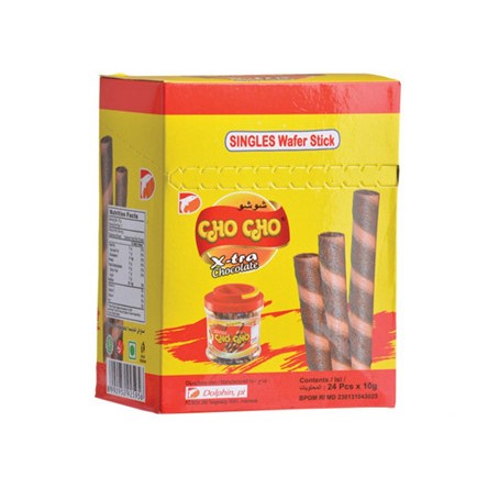 

cho cho wafer roll xtra cokelat 1 box isi 24 - wafer stick cho cho cokelat