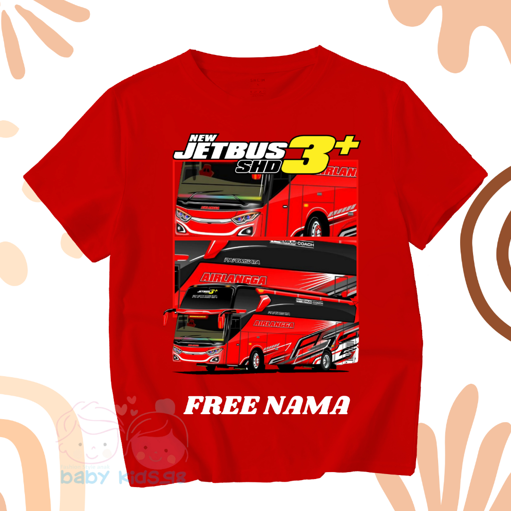 Baju Anak Kaos Anak Bus Mania JB 3 Terbaru Combed 30s