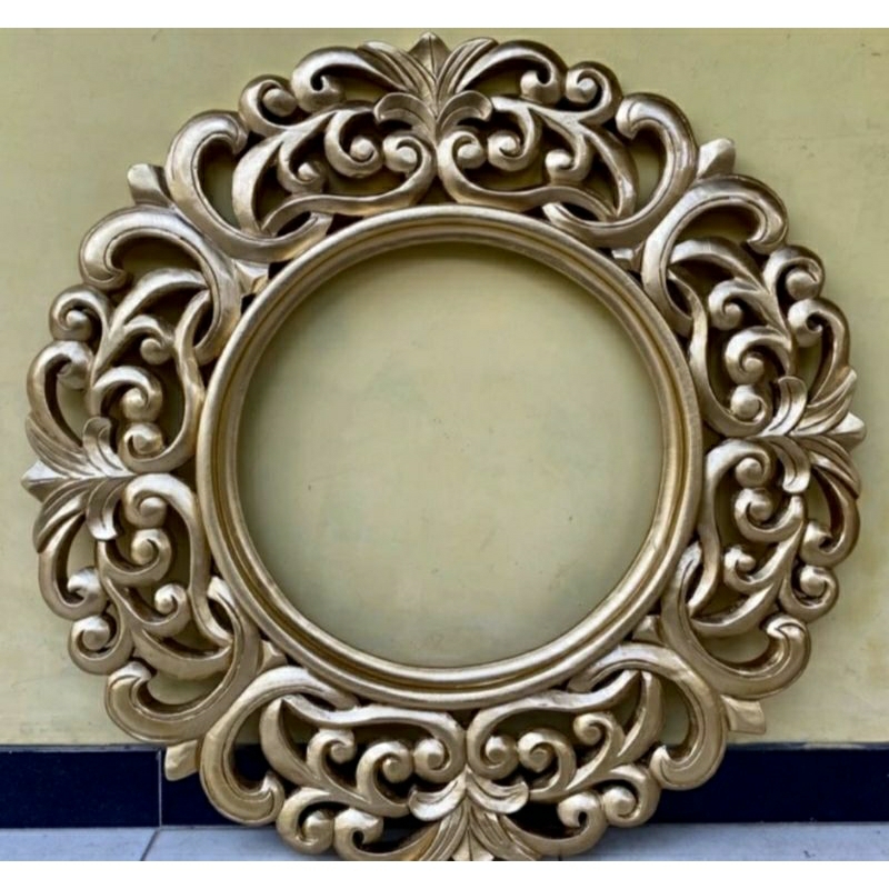 Pigura Cermin Kayu Jati