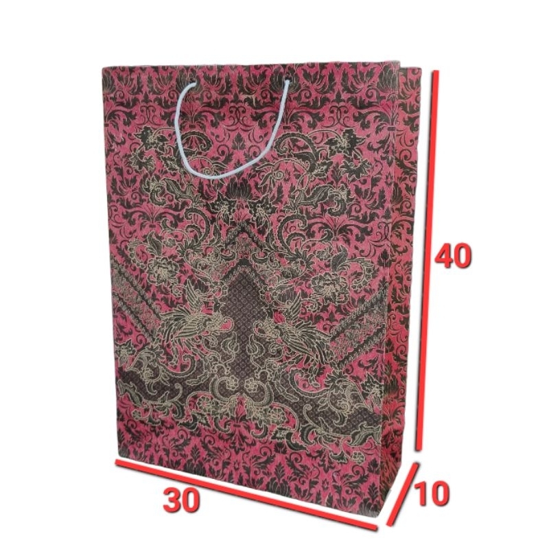 

Paperbag batik ukuran XL 30x40x10 isi 12pcs