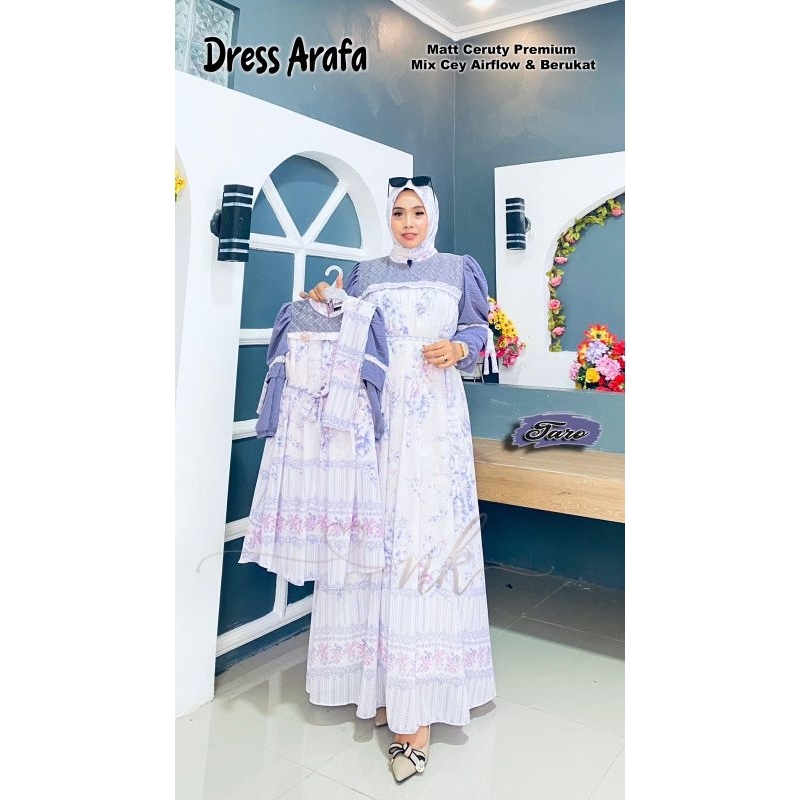Dres Arafa set hijab/ Dres Lebaran premium Ori Nk