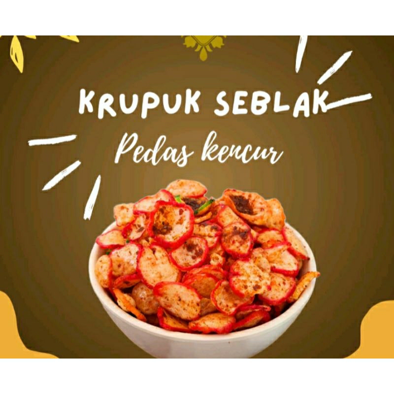 

Kerupuk Seblak kencur pedas/ Camilan enak,gurih,renyahbdan kriuk berat 1 kg