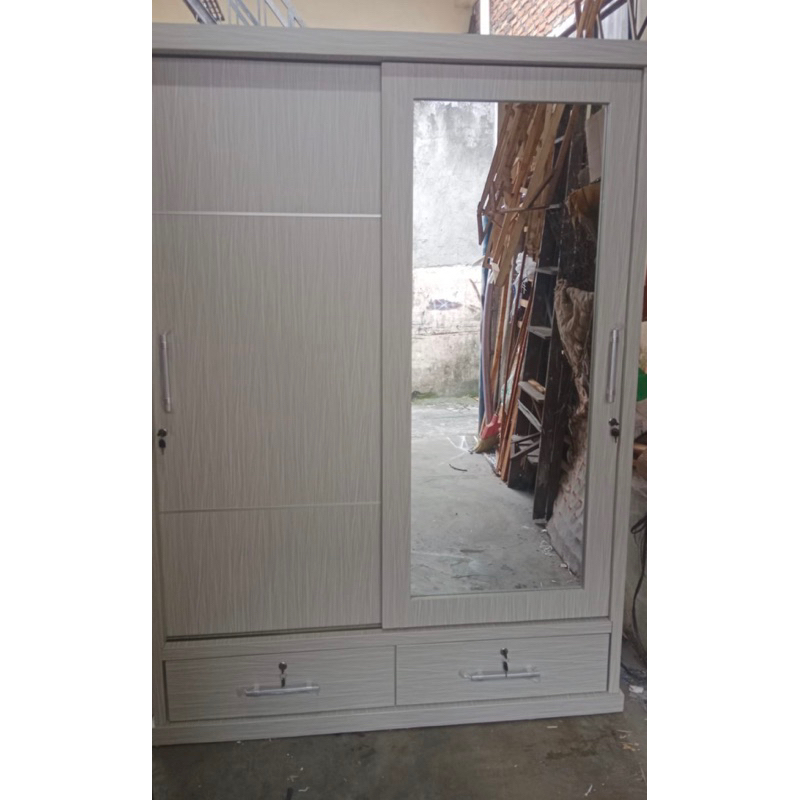 Lemari 3 pintu sliding, hpl berkualitas