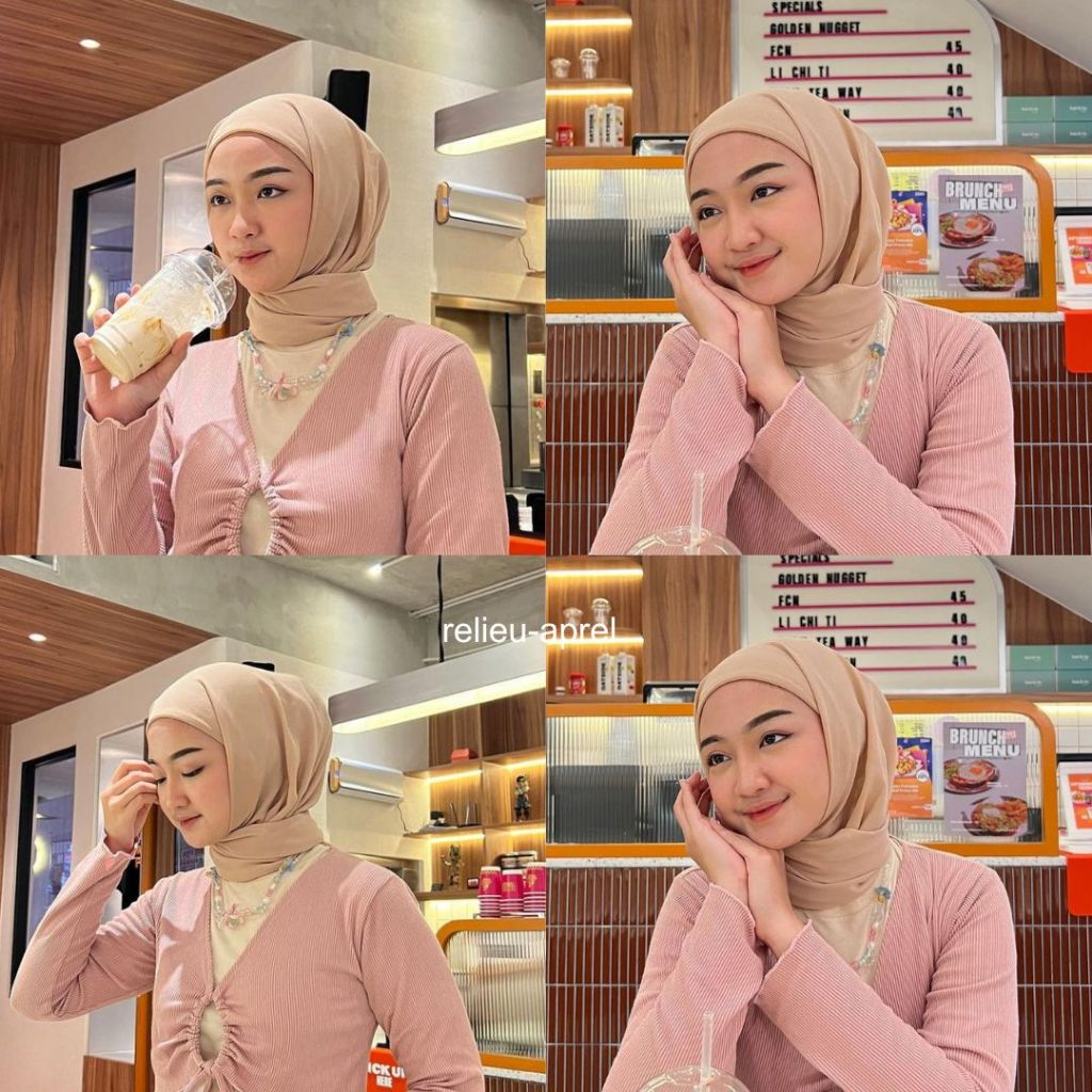 [COD] (hanny - RELIEU) 47+ warna • pashmina jersey instan 2in1 plus inner tali -  pashmina jersey pr