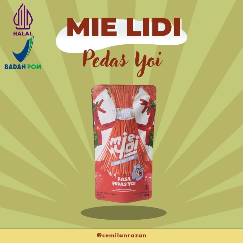 

Mie Lidi Rasa Pedas YOI cemilan kekinian