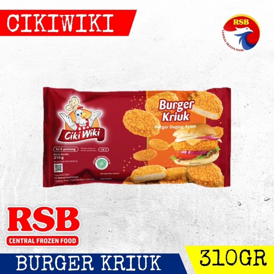 

CIKI WIKI CHICKEN BURGER KRIUK 310GR