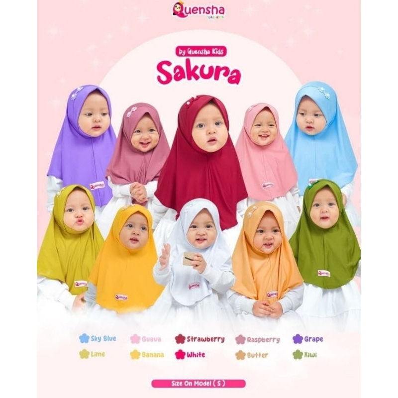 hijab anak sakura ori by Quensha