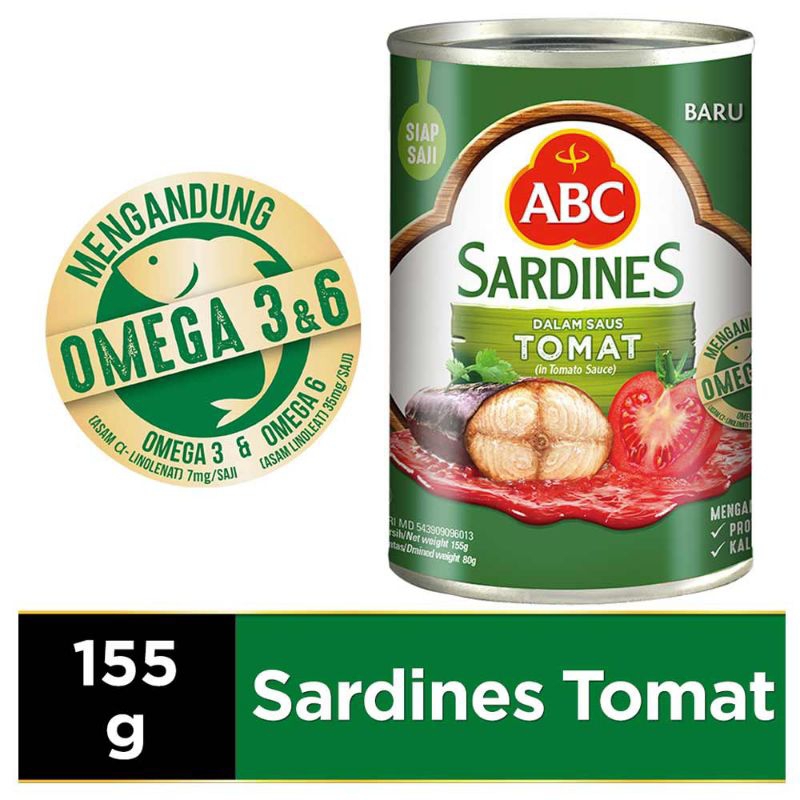 

Sardencis / Sardines / Sarden Abc Sardines Tomat/Cabai 155 gram