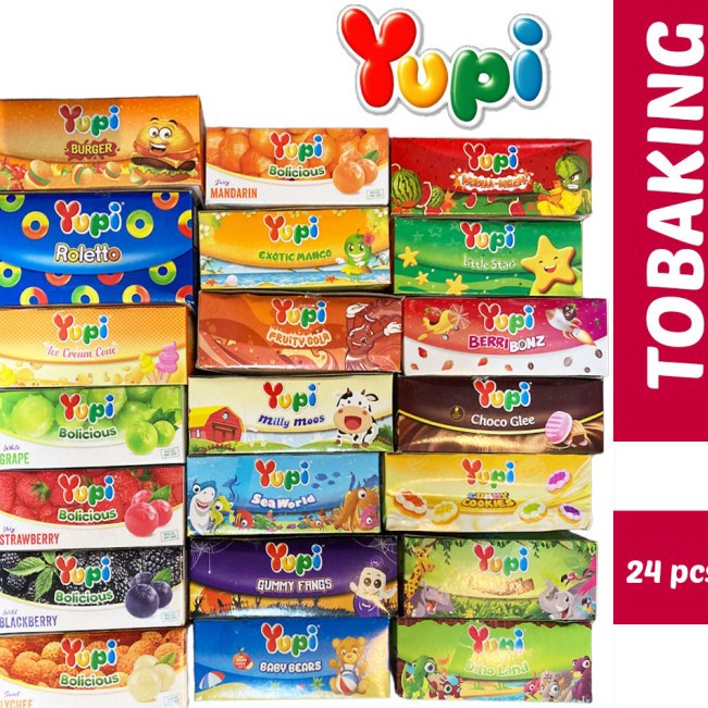 

Sikat Sekarang Yupi Permen Jelly Box isi 24 Burger Bolicious Marshmallow Dino Bear