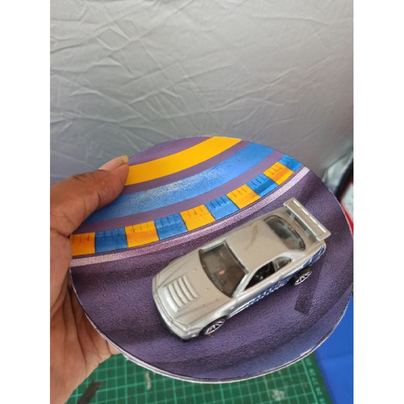 deorama belokan bahan pvc 3mm + stiker vinyl