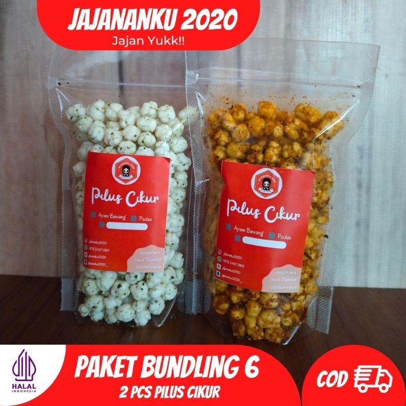 

Pilus cikur renyah paket bundling 300 gram ayam bawang & pedas