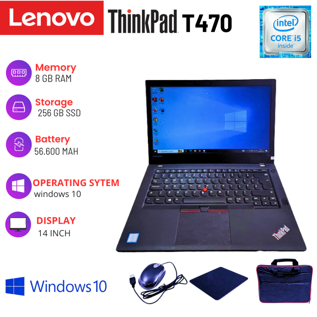 LAPTOP LENOVO THINKPAD T470S/T450/T450S/T460/T460S/T470/T470S/T480 SECOND GARANSI 100%