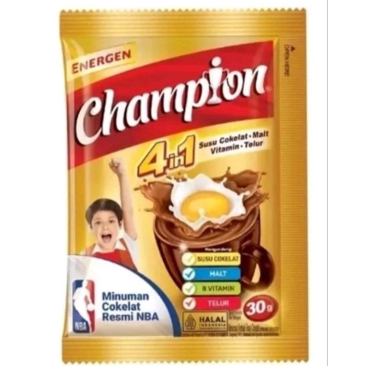 

Stock ready Energen Champion 4 in 1 3 gram susu coklat 1 saset