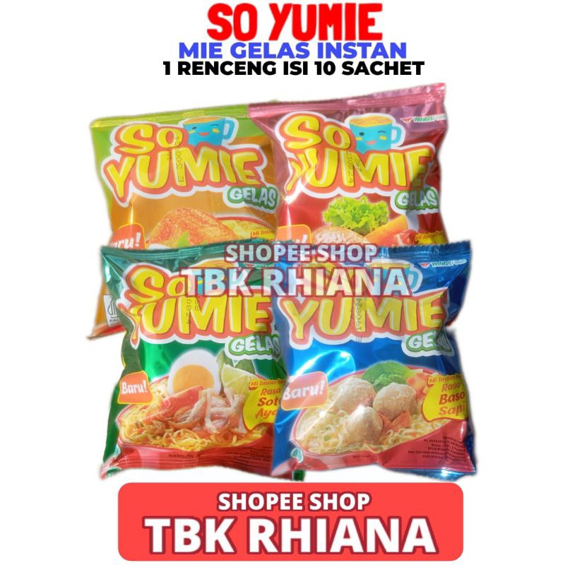 

So Yumie Gelas 30gr 1 Renceng isi 10 Sachet