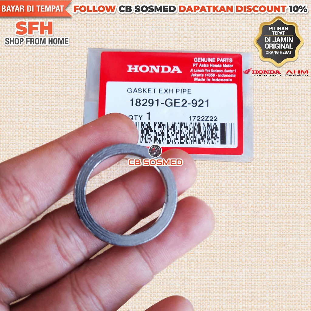 Packing Knalpot Supra X 125 FI Gasket Knalpot Supra X 125 Gasket Exhaust Pipe Supra 125 Original hon