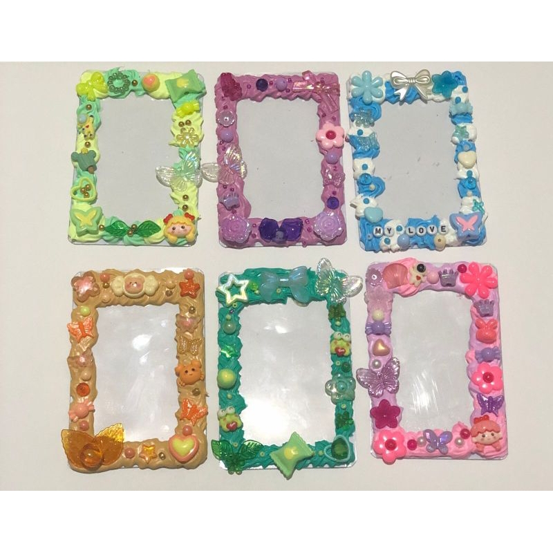 Toploader Deco Cream Photocard with Keychain /Deco Photo Card/ Toploader Photocard Deco