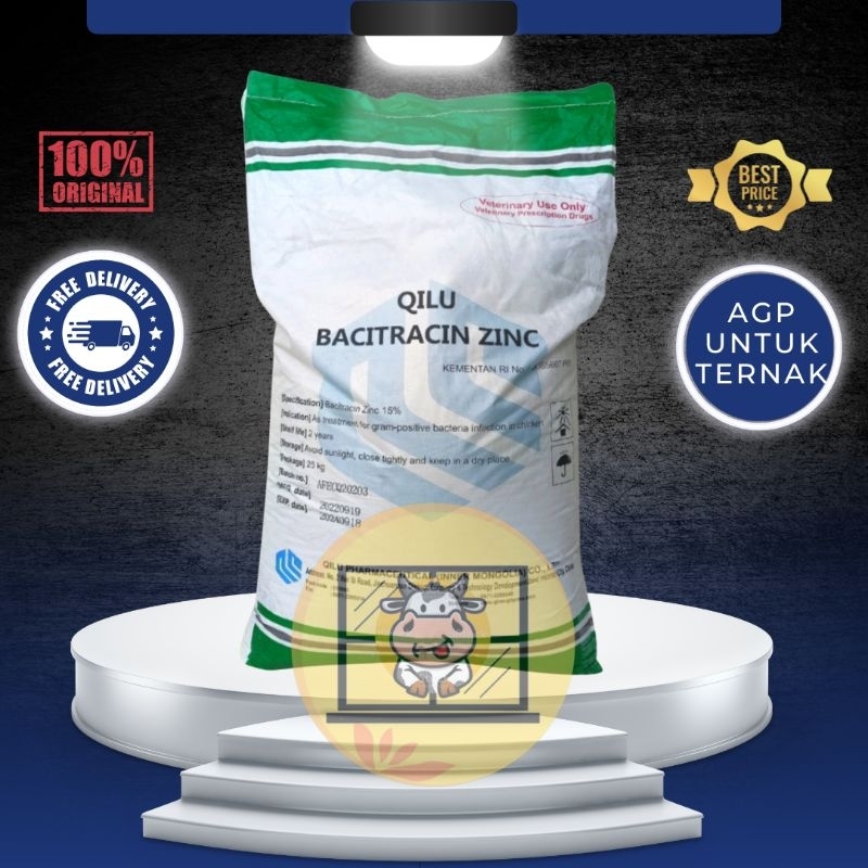 ZINC BACITRACIN 1KG - QILU AGP UNTUK BROILER