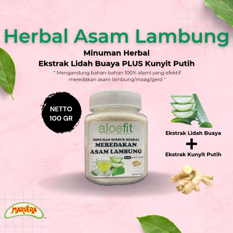 Herbal Asam Lambung Maag Gerd Obat Asam Lambung 100% Alami Lidah Buaya Kunyit Putih