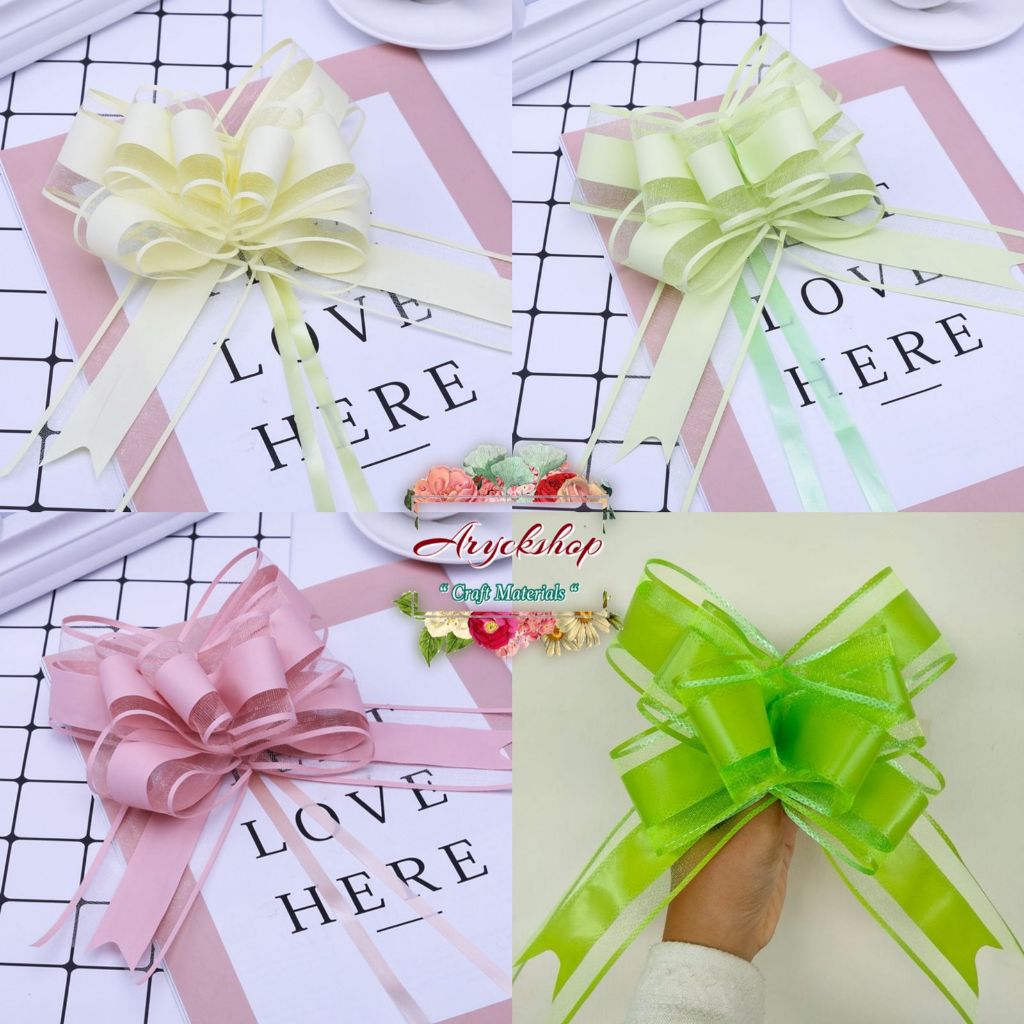 

PITA TARIK PREMIUM JUMBO | Pita Serut Souvenir Untuk Parcel Gift Lebaran/Lebaran