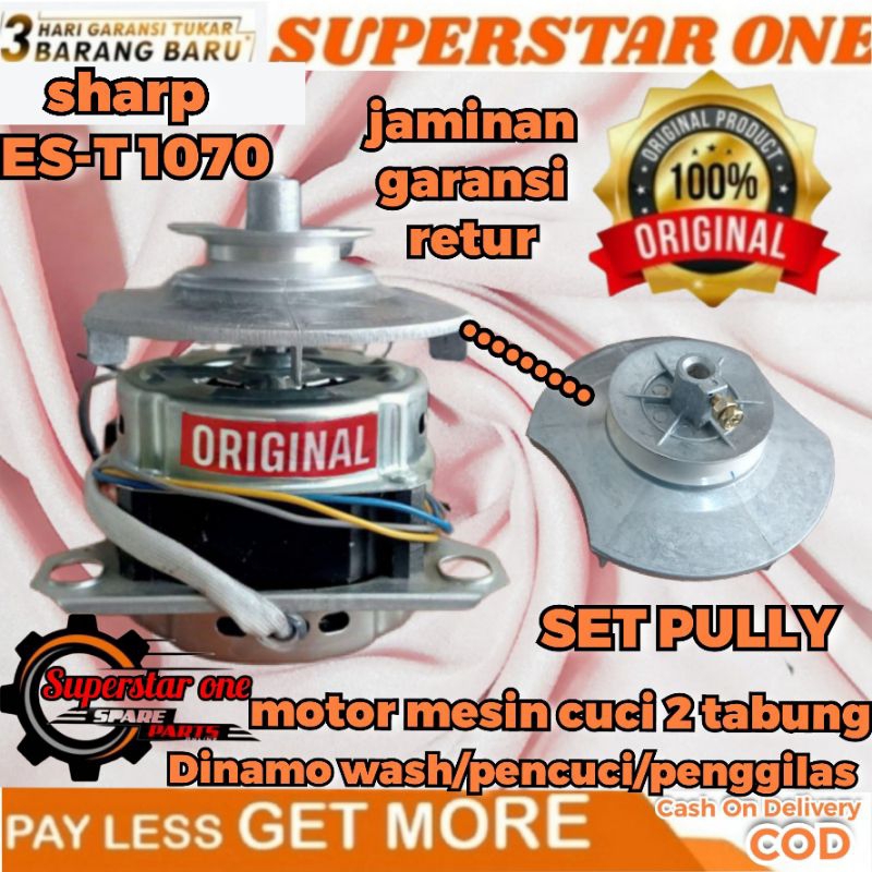 Dinamo/motor set pully wash/pencuci mesin cuci sharp ES-T 1070/ES-T1070/EST 1070/EST1070/EST-1070