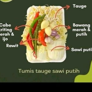 

Tumis toge sawi putih lengkap