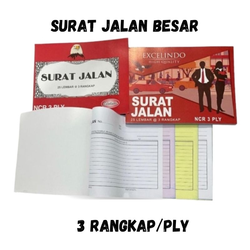 

Buku surat jalan 3 rangkap NCR (1pcs/buku)/surat jalan besar 3 ply murah