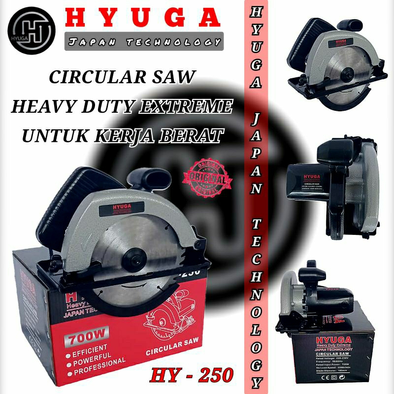 Hyuga Mesin Gergaji Circular Saw Mesin Potong Circular Saw 7inch 7" HY-250