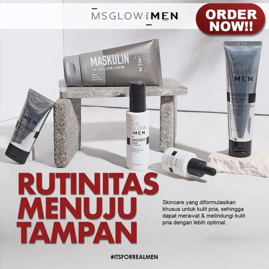 Paketan Skincare Ms Glow For Men 1 Paket Lengkap
