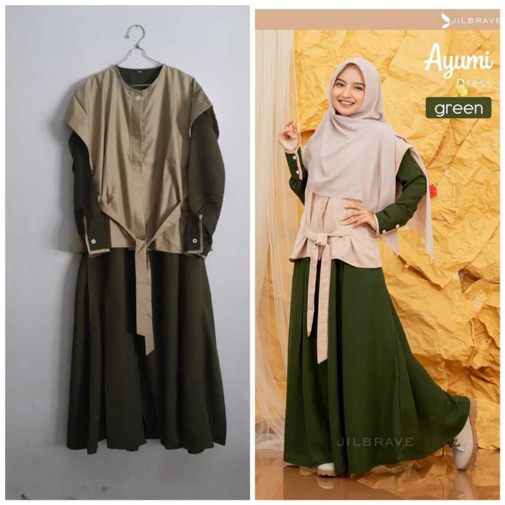 (PRE-LOVED) JILBRAVE Ayumi Dress 2 in 1 Look