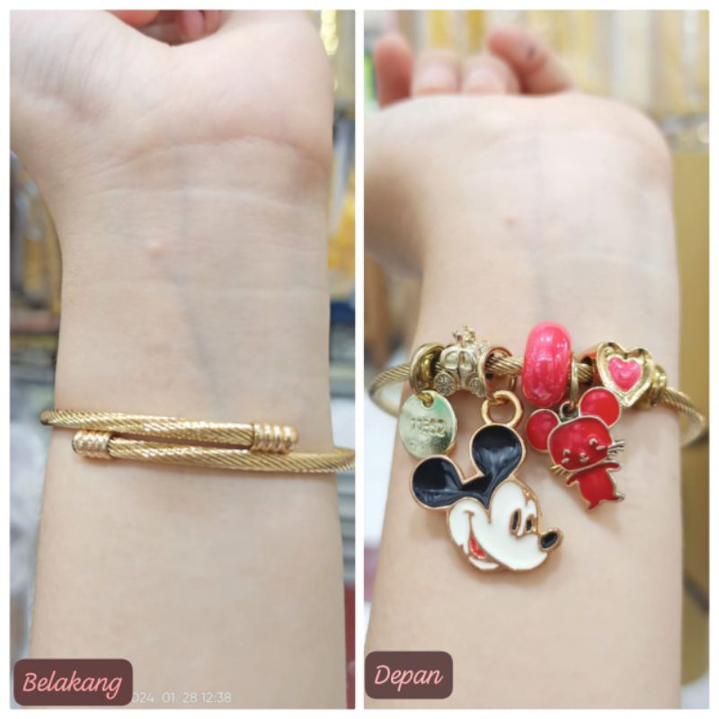 Gelang Viral Seleb Titanium