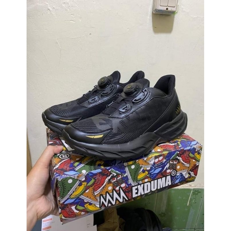 Sepatu EXDuma Fullblack Original / Sepatu EXDuma