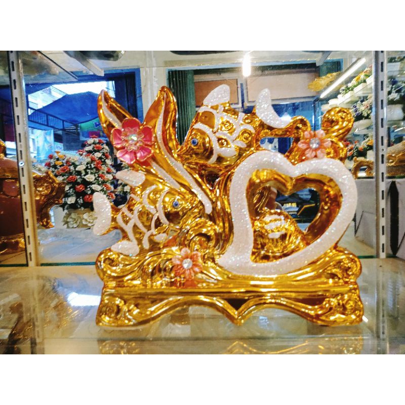 pajangan keramik hias mewah / pajangan ikan hias / keramik hias import / dekorasi rumah