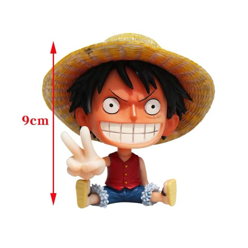 action figure one piece luffy duduk chibi 9 cm
