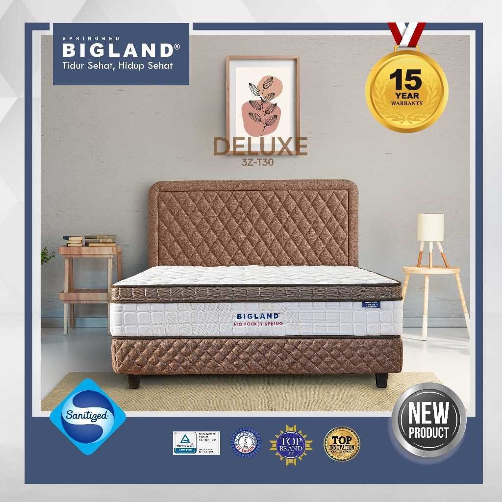 1 Set Spring Bed Bigland DELUXE Plustop/spring bed/1set spring bed/dipan/free bantal/FREEONGKIR 35KM