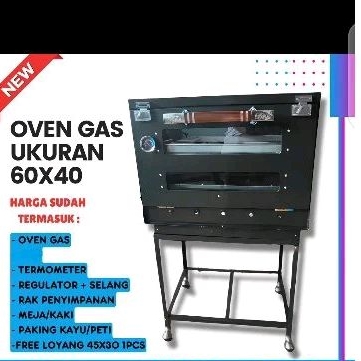 OVEN GAS BLACK DOFF //UKURAN 60X40 CM// PAKET LENGKAP //OVEN KUE// OVEN BAHAN BAKAR  GAS LPG