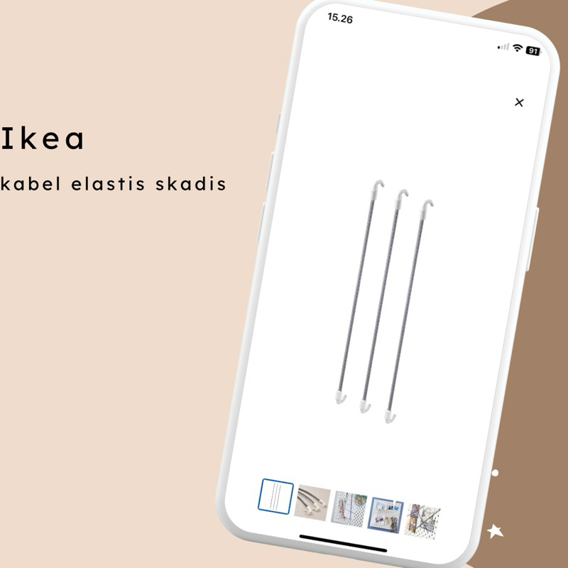 

aksesoris kabel elastis untuk papan memo Skadis