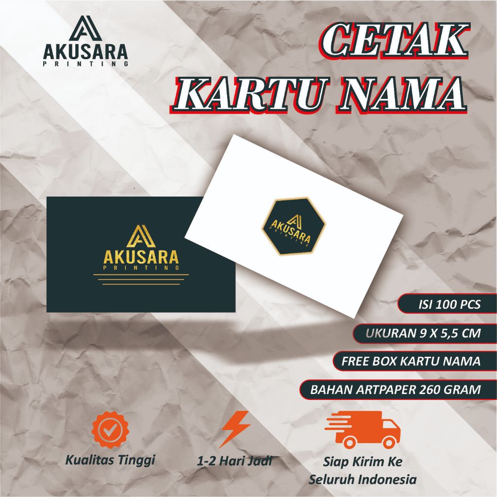 

CETAK KARTU NAMA BAHAN ART PAPER 260 + KOTAK ( MURAH )