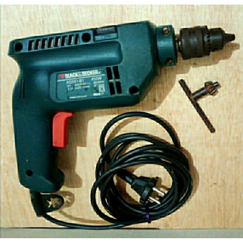 black decker made in england mesin bor besi/beton 10mm original second