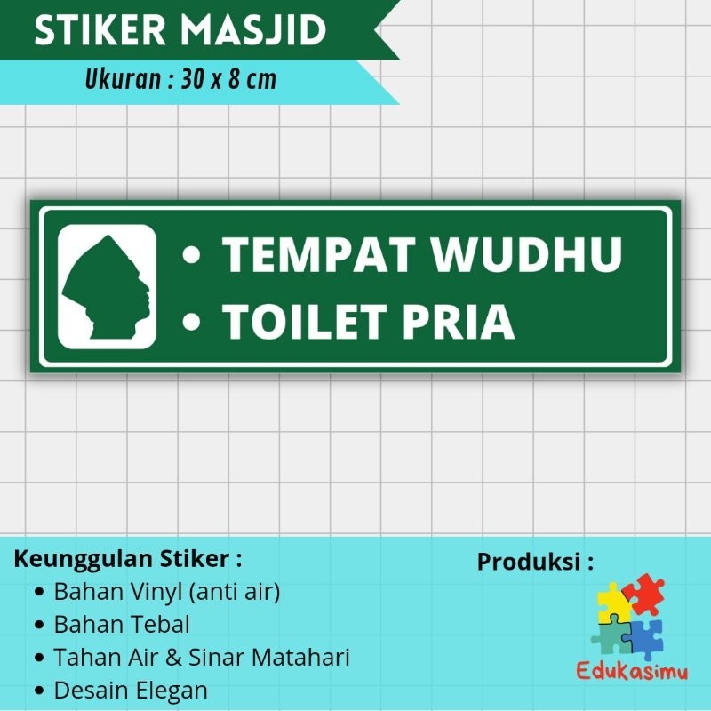 

STIKER TEMPAT WUDHU & TOILET PRIA