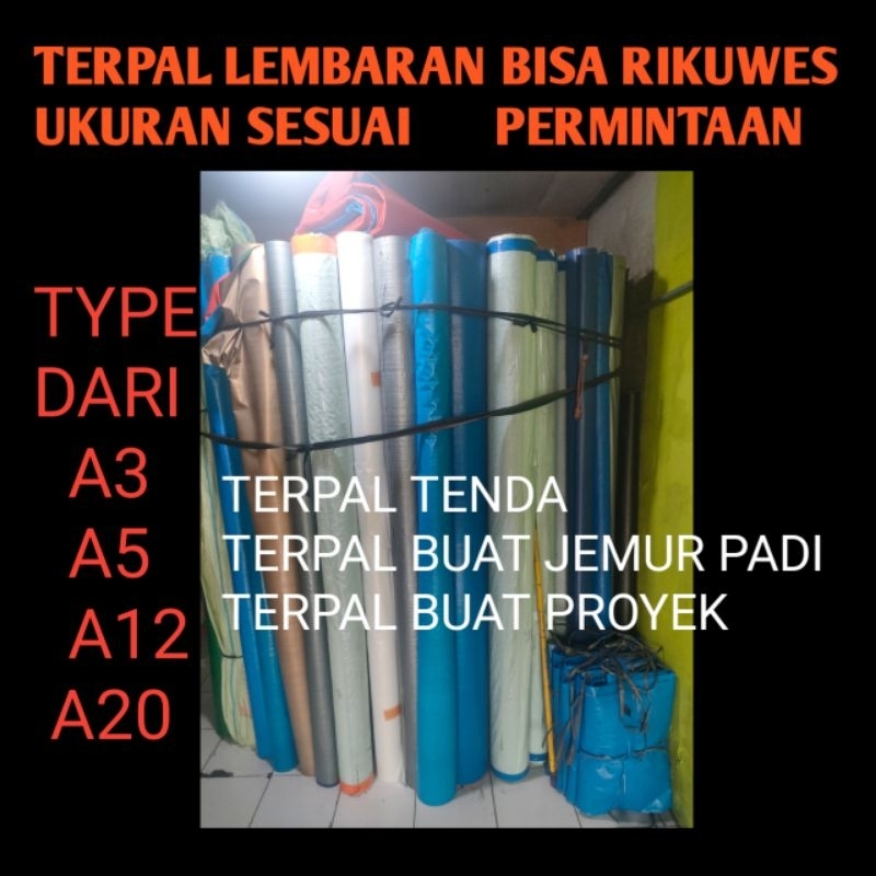 TERPAL LEBARAN METERAN A3TIPIS A5 SEDANG A12TEBAL