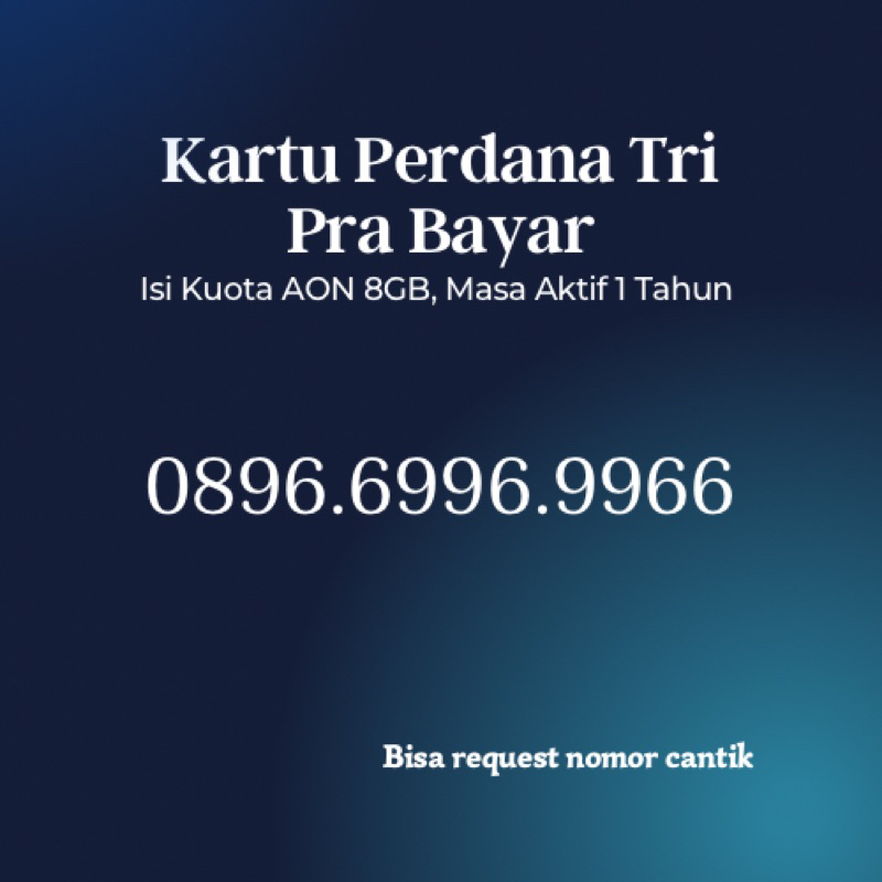 Nomor Cantik TRI 100921.3