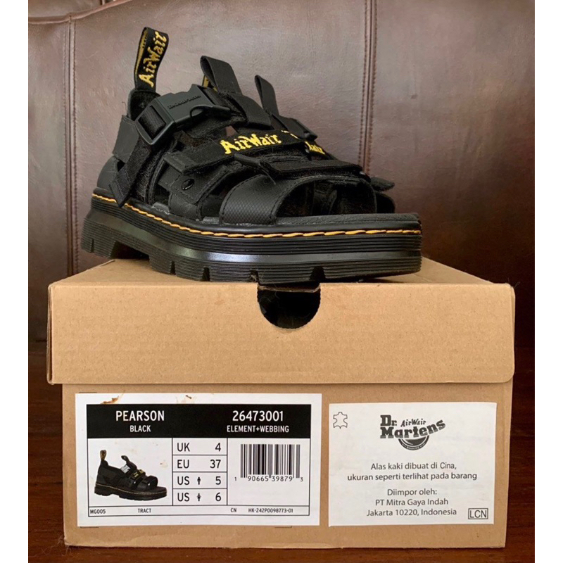 Dr. Martens Airwair Sandal Pearson Black with element webbing (NETT PRICE)
