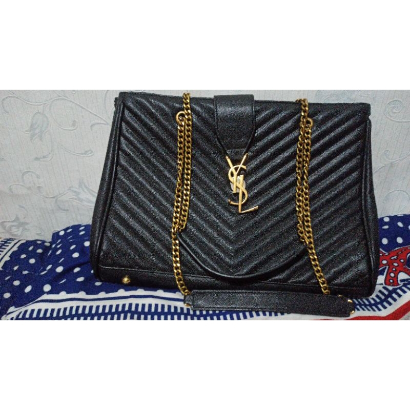 Preloved YSL TOTE BAG CHEVRON GHW